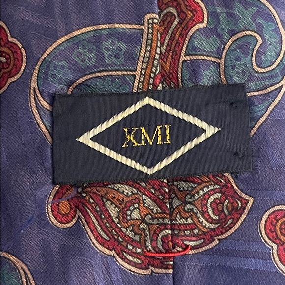 XMI Paisley Tie in Purple and Red - Picture 4 of 5